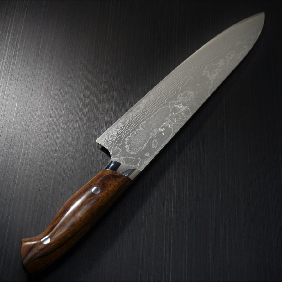 包丁 牛刀 240mm 粉末ステンレスハイス スーパーゴールド2 ダマスカス