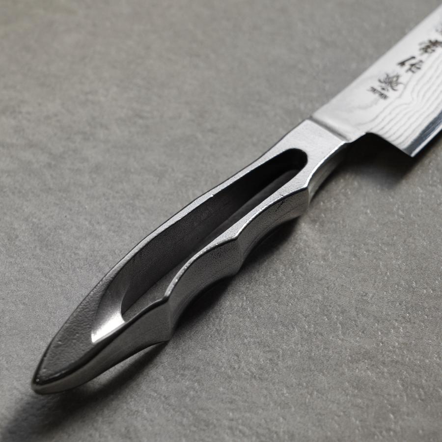 包丁 ペティナイフ 120mm V金10号 VG10 17層ダマスカス オールステンレス 4寸 関兼常 兼常作 三ノ池シリーズ 日本製の画像