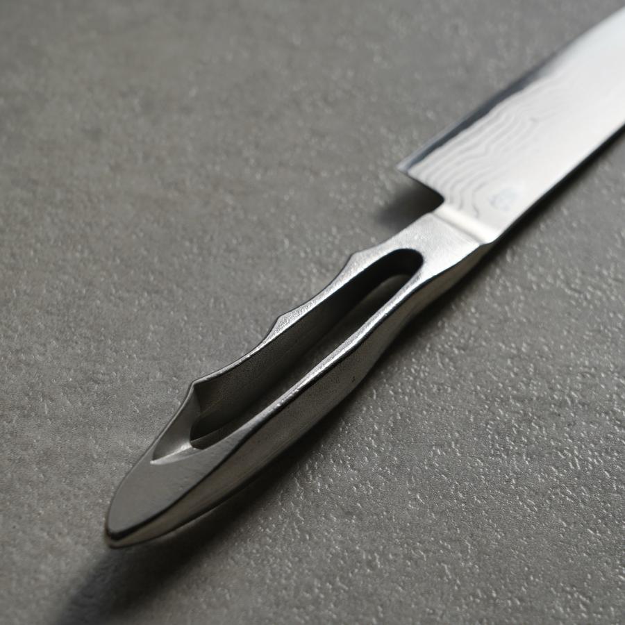 包丁 ペティナイフ 120mm V金10号 VG10 17層ダマスカス オールステンレス 4寸 関兼常 兼常作 三ノ池シリーズ 日本製の画像