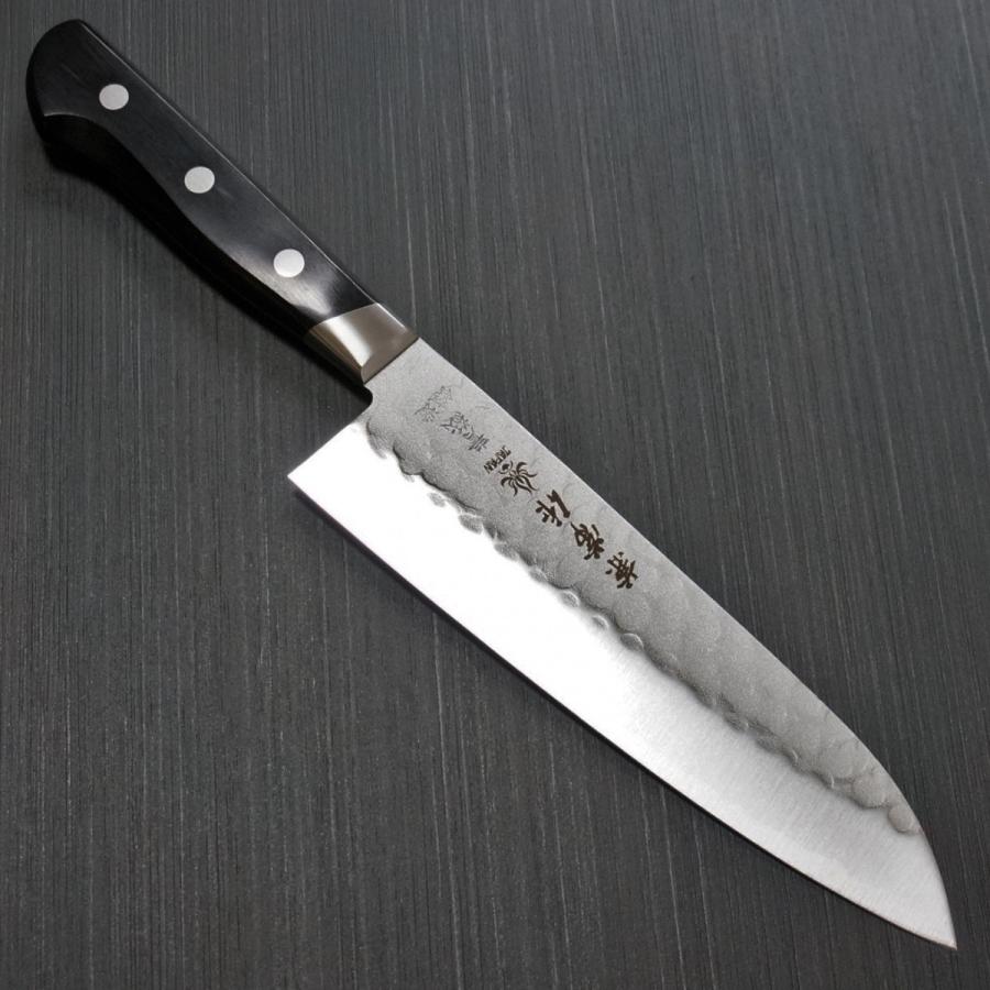 包丁 三徳 180mm 安来鋼青紙2号割込 ステンレス 槌目梨地模様 6 包丁 三徳 180mm 安来鋼青紙2号割込 ステンレス 槌目梨地模様 6