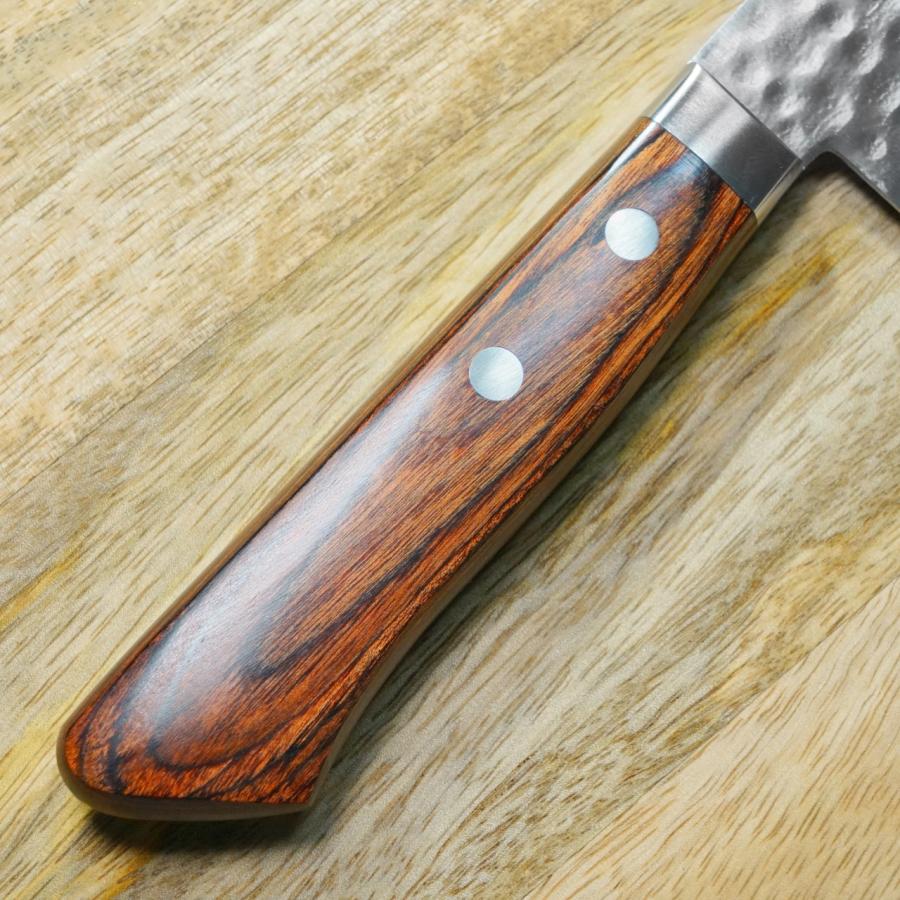包丁 三徳 170mm V金10号 鎚目積層 訓平作 刻流 増谷刃物製作 越前打
