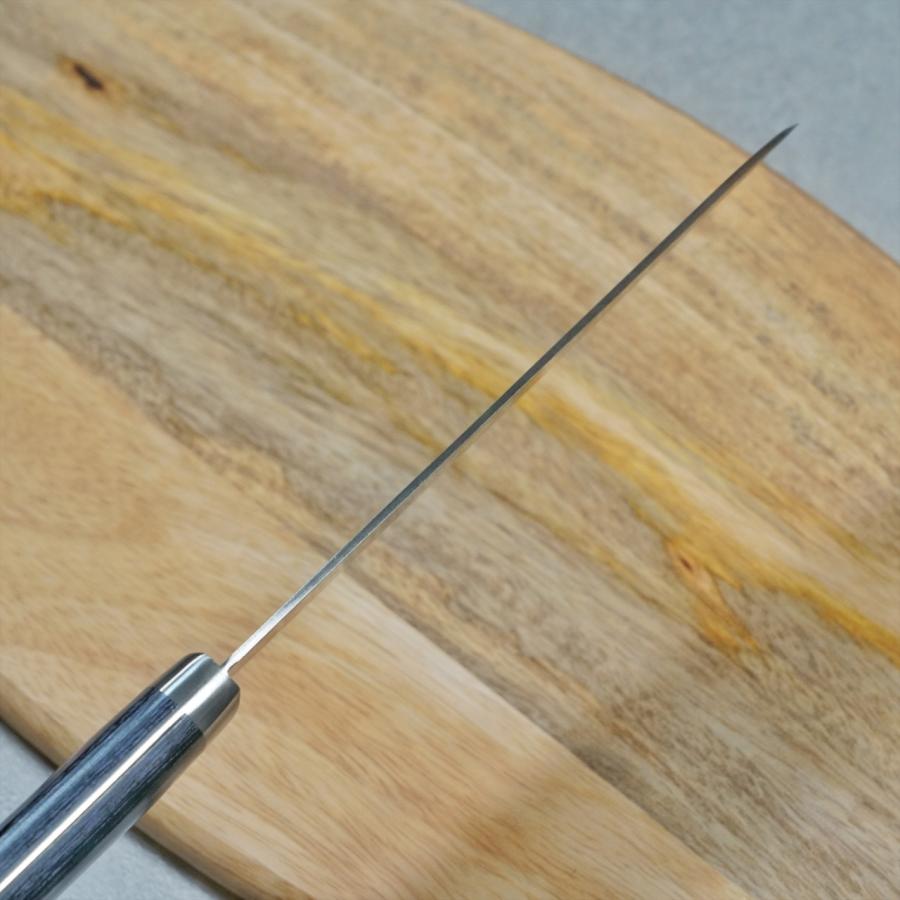 包丁 三徳包丁 170mm V金10号 積層 訓平作 彩流 増谷刃物製作 青柄