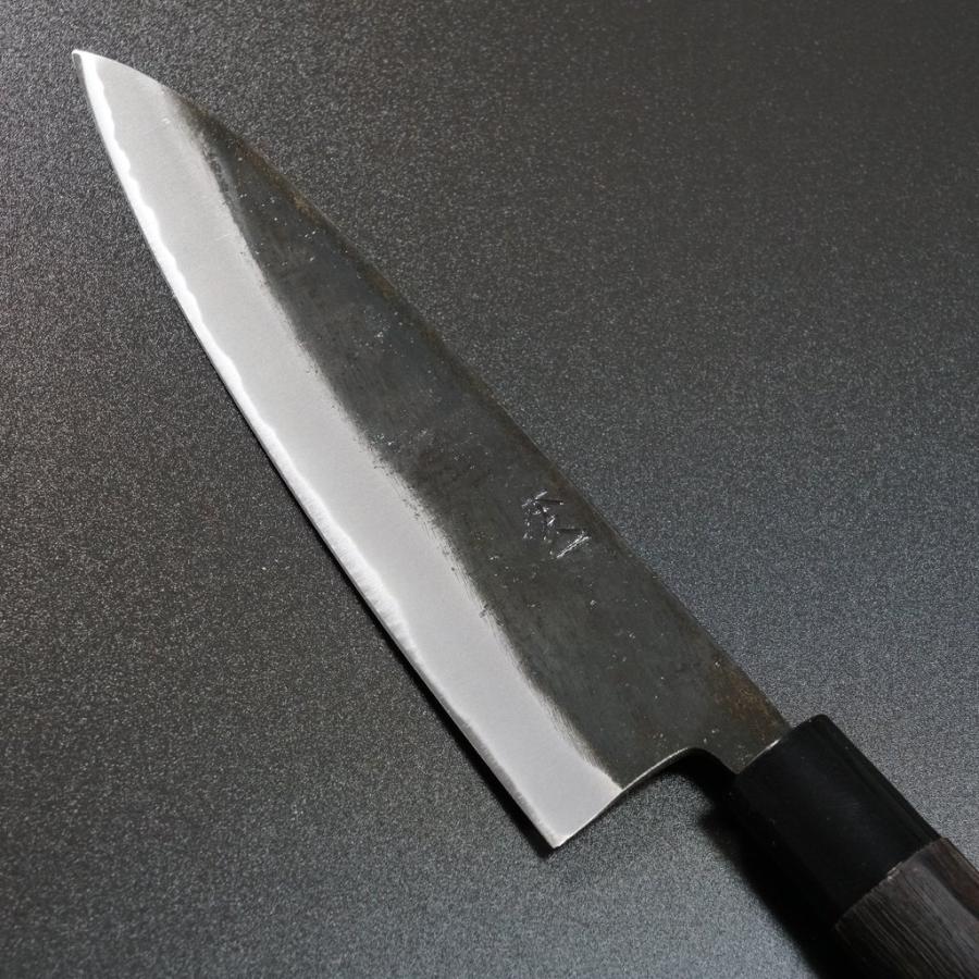 包丁 牛刀 180mm 本久一 青紙鋼 黒打 6寸 栗木柄 本久一刃物 日本製