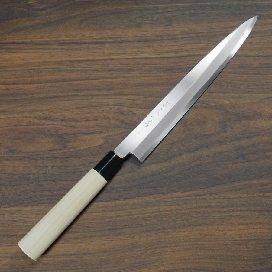 包丁 柳刃 刺身 270mm 本久一 白紙鋼 9寸 朴木柄 本久一刃物 日本製