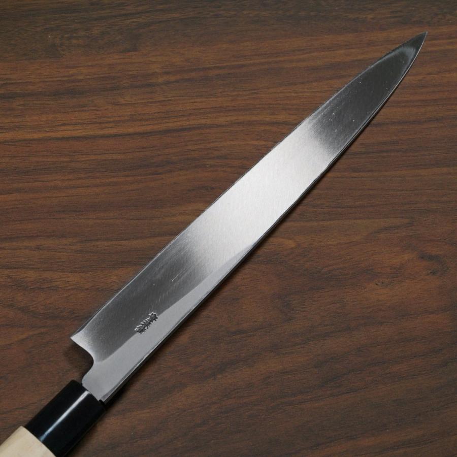 包丁 柳刃 刺身 270mm 本久一 白紙鋼 9寸 朴木柄 本久一刃物