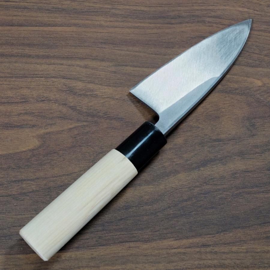 包丁 出刃 105mm 本久一 白紙鋼 朴木柄 本久一刃物 日本製 : 一心刃物