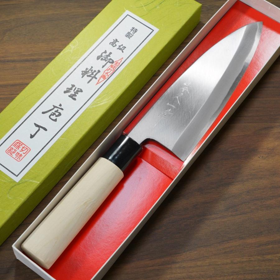 包丁 出刃 165mm 本久一 白紙鋼 朴木柄 本久一刃物 日本製