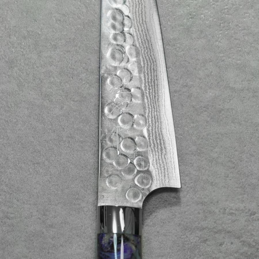 佐治作 ペティ130mm SRS13 粉末ハイス鋼 槌目 黒合板洋柄 未使用品