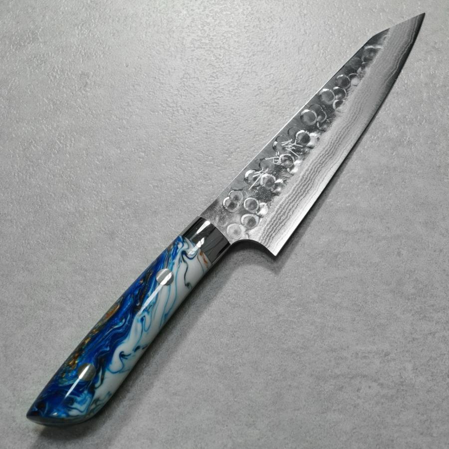 佐治作 牛刀 210ｍｍ SRS13 粉末ハイス鋼 槌目 赤合板洋柄 未使用品 包丁 切付牛刀 210mm 牛刀 佐治打刃物 槌目 SRS13 粉末ハイス鋼