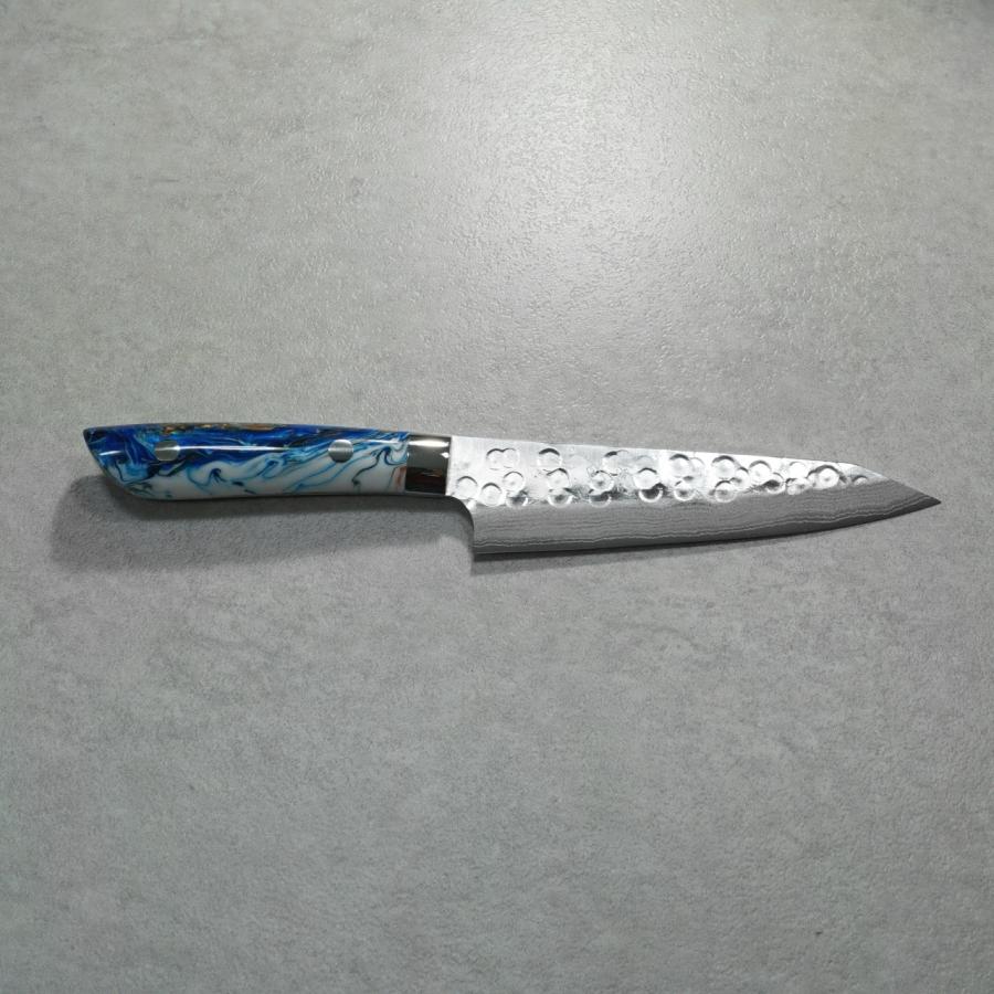 包丁 ペティナイフ 130mm 佐治打刃物 槌目 SRS13 粉末ハイス鋼
