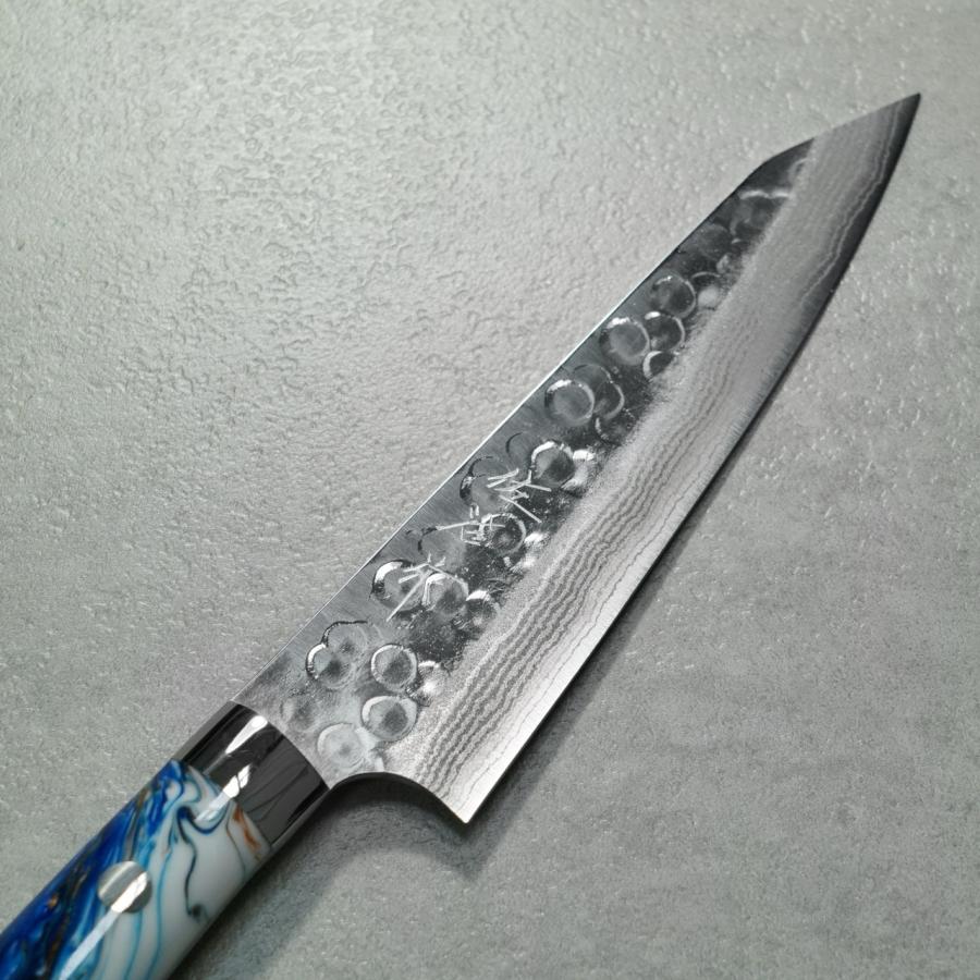 包丁 ペティナイフ 130mm 佐治打刃物 槌目 SRS13 粉末ハイス鋼