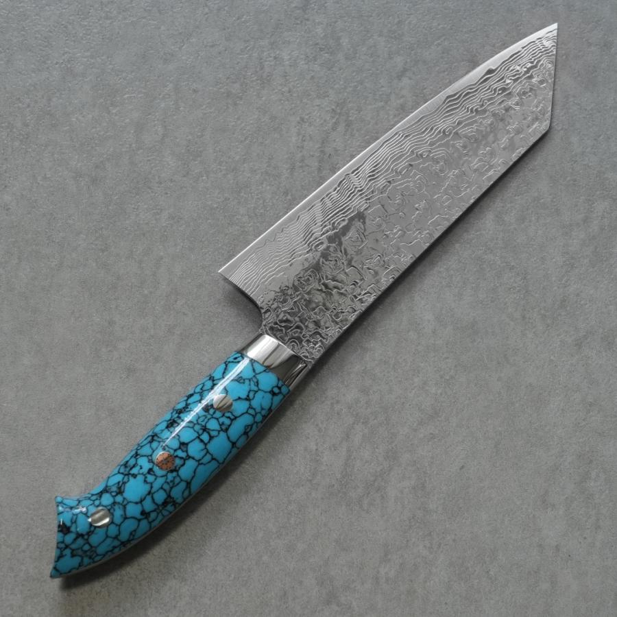 包丁 文化包丁 180mm 佐治打刃物 槌目 スーパーゴールド2 粉末ハイス鋼