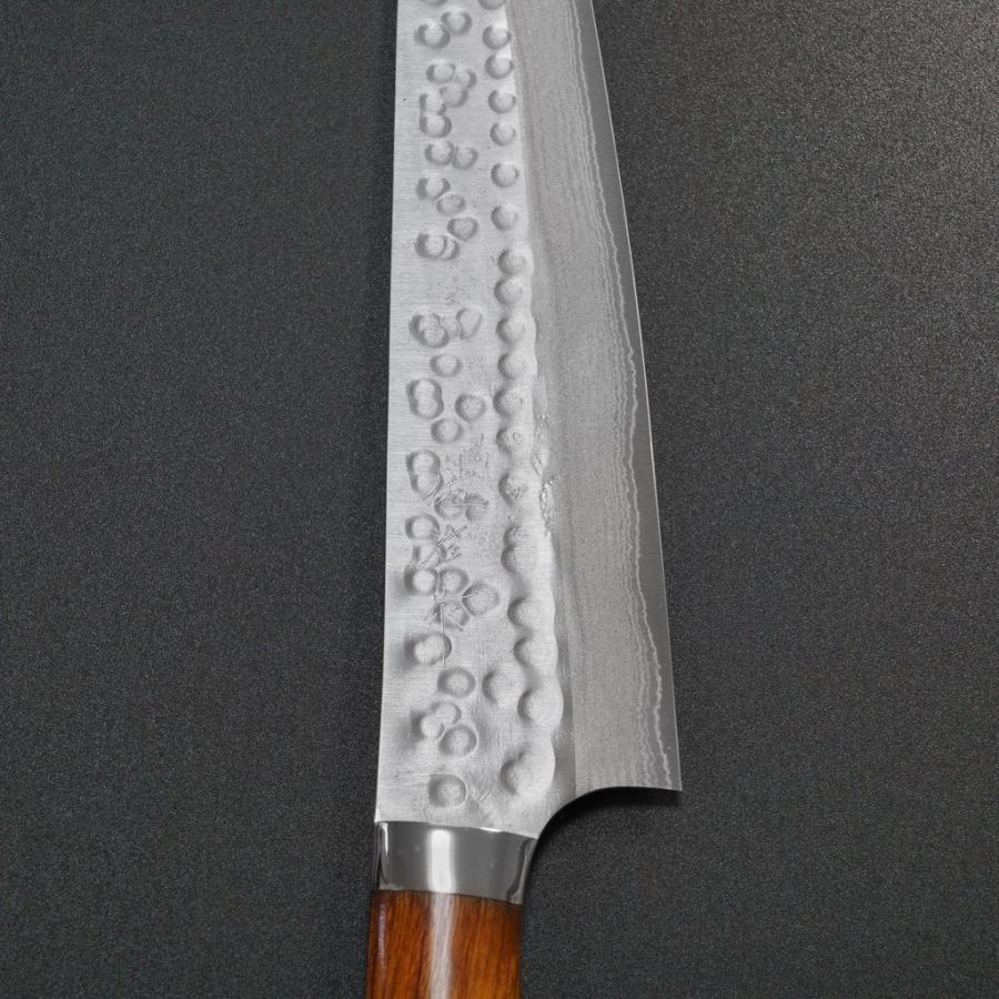 包丁 切付牛刀 210mm 牛刀 佐治打刃物 槌目 SRS13 粉末ハイス鋼 アイアン
