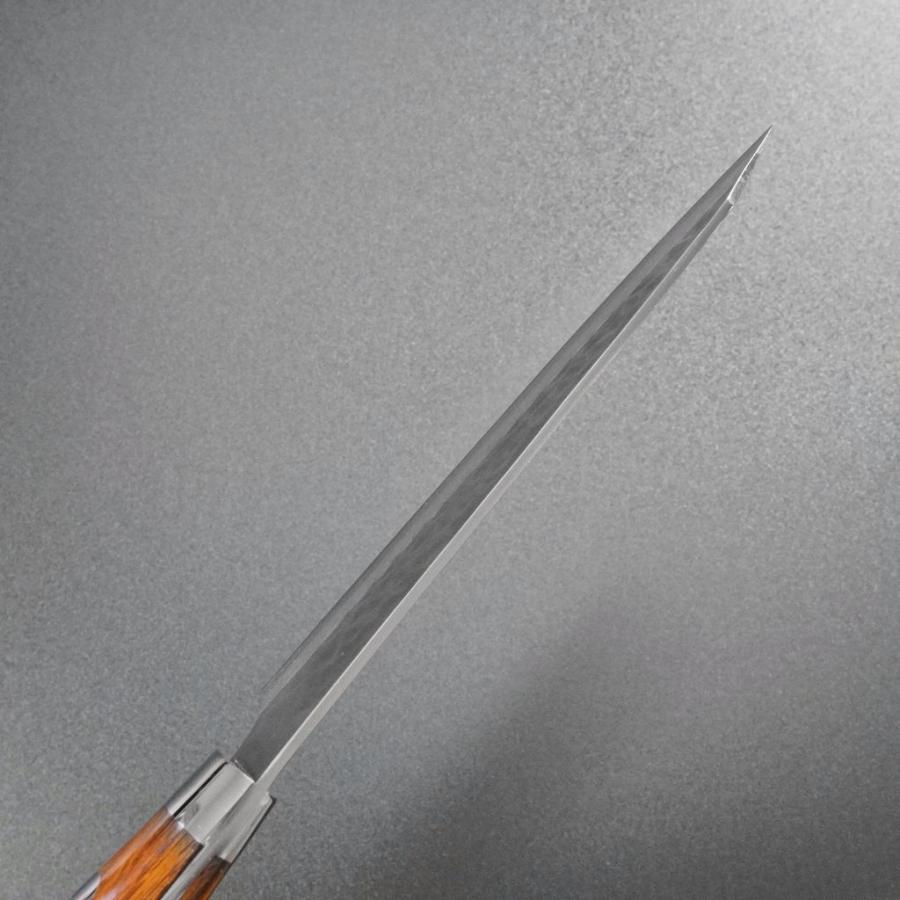 佐治作 ペティ130ｍｍ SRS13 粉末ハイス鋼 槌目 黒合板洋柄 未使用品 佐治作 ペティ130mm SRS13 粉末ハイス鋼 槌目 黒合板洋柄 未使用