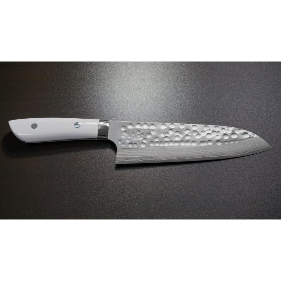 包丁 三徳 180mm 佐治打刃物 槌目 SRS13 粉末ハイス鋼 人工 包丁 三徳 180mm 佐治打刃物 槌目 SRS13 粉末ハイス鋼 人工