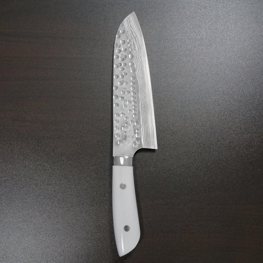 包丁 三徳 180mm 佐治打刃物 槌目 SRS13 粉末ハイス鋼 人工 包丁 三徳 180mm 佐治打刃物 槌目 SRS13 粉末ハイス鋼 人工
