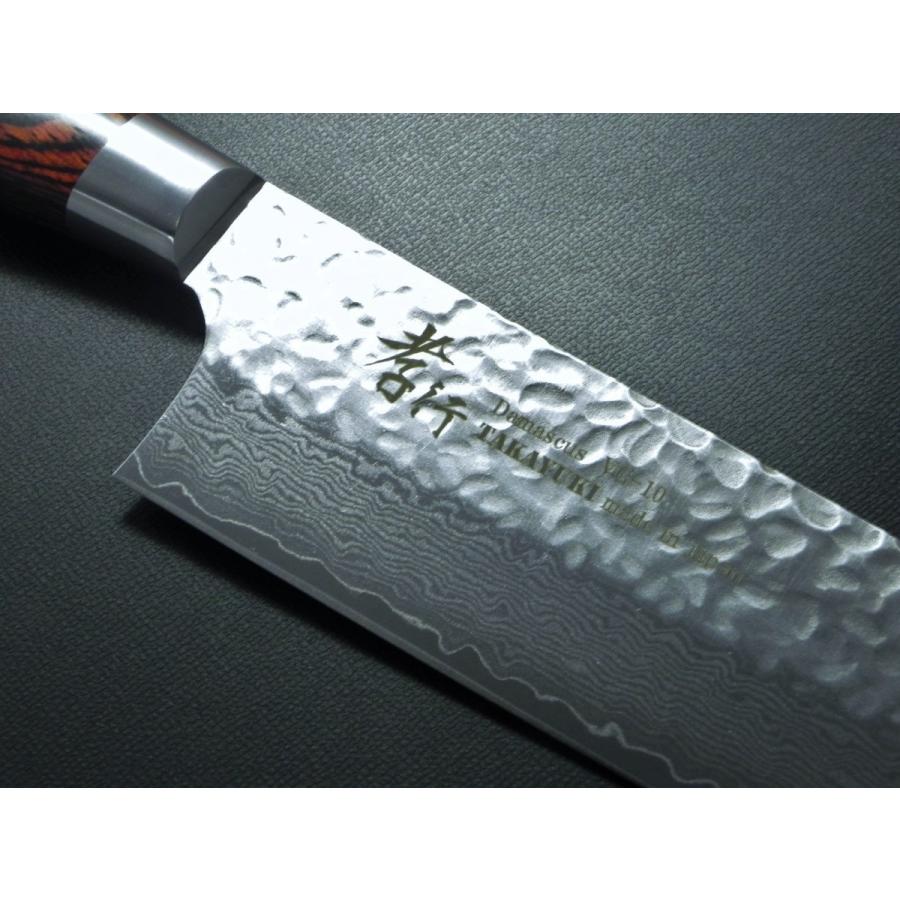 堺孝行 包丁 菜切 160mm 菜切り 33層ダマスカス V金10号 ステンレス 槌