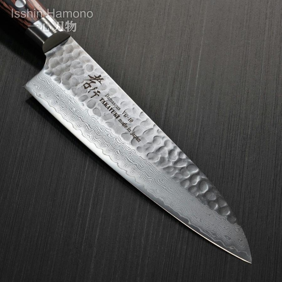 包丁 牛刀 180mm 33層ダマスカス V金10号 ステンレス 槌目 堺孝行 日本製 鋭い切れ味永続き プロの画像