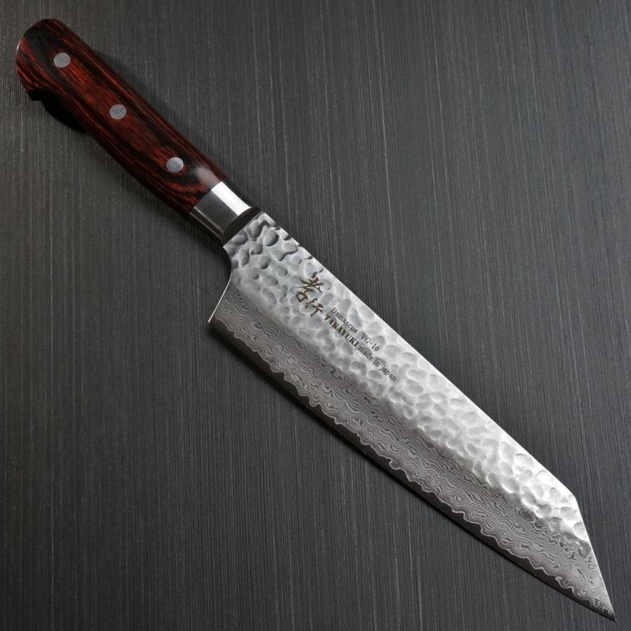 堺孝行 包丁 剣型牛刀 190mm 33層ダマスカス V金10号 ステンレス