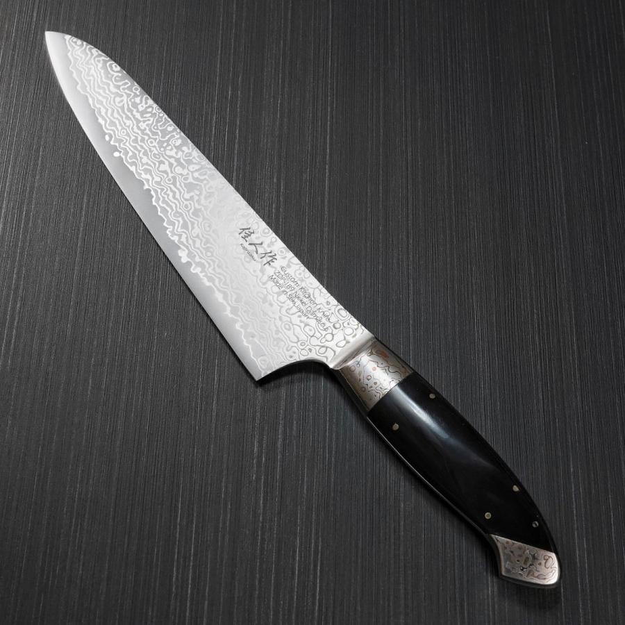 包丁 牛刀 210mm ZDP189 ダマスカス 水牛柄 カスタム包丁 佳人作 関市 