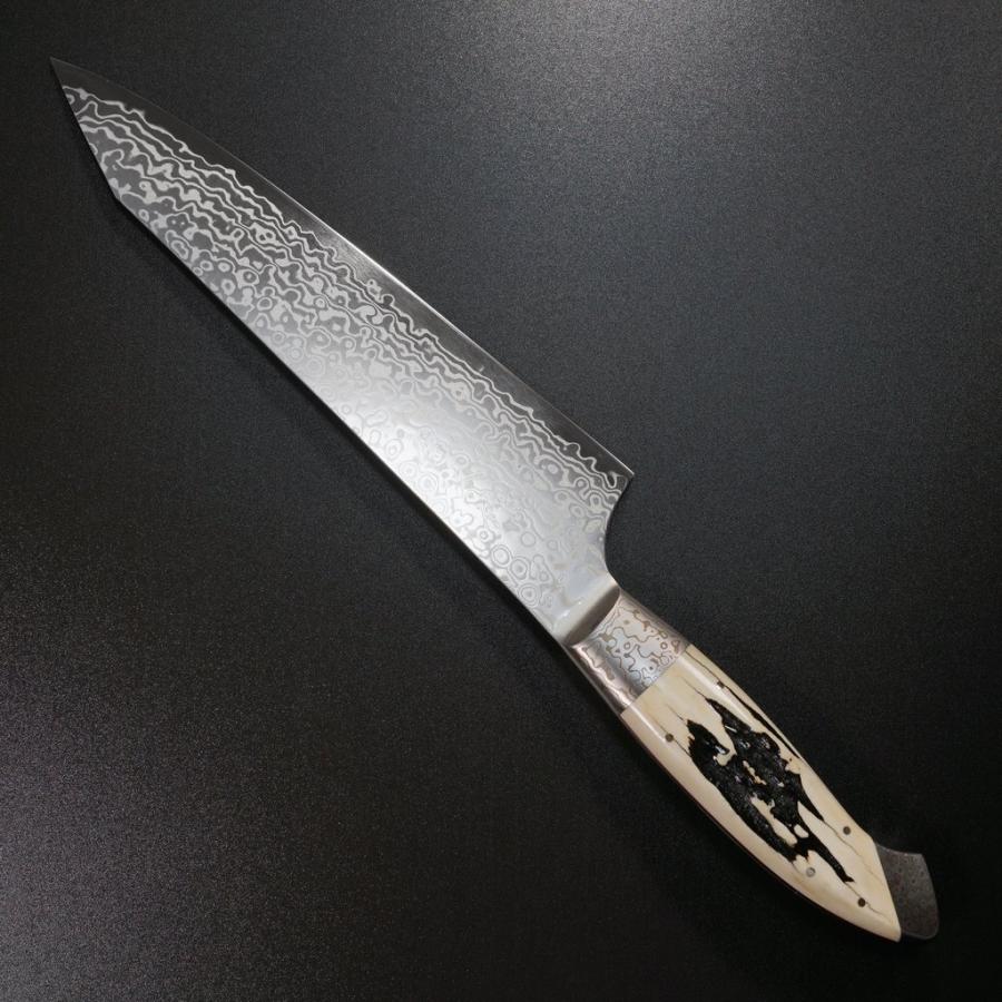 包丁 切付牛刀 210mm ZDP189 ダマスカス スタッグ柄 カスタム