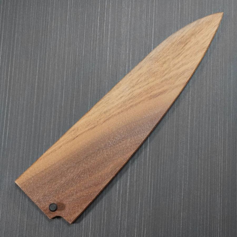 鞘 牛刀 210mm用 刃幅53mm以下 厚み3mm以下 ウォルナット 黒檀ピン付