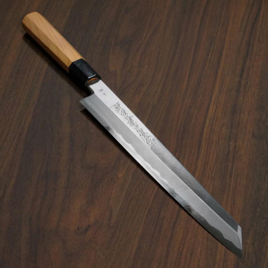 包丁 切付柳刃 正夫 240mm 郷右馬允義弘 青紙1号 青一鋼 青波打 鞘付