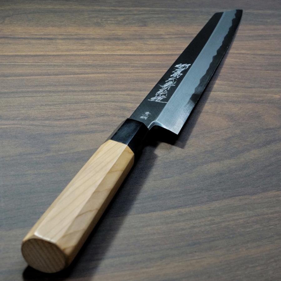 包丁 切付柳刃 正夫 240mm 郷右馬允義弘 青紙1号 青一鋼 青波打 鞘付