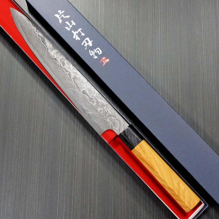 康之　9寸　V金10号　切付型筋引 包丁 筋引き 筋引 240mm ダマスカス ステンレス V金10号 8寸 片山雄太