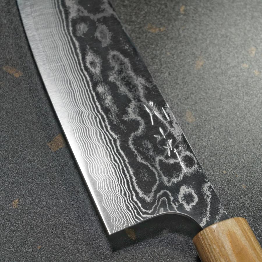 包丁三徳 ダマスカス ステンレス V金10号 片山打刃物 片山雄太 包丁三徳 ダマスカス ステンレス V金10号 片山打刃物 片山雄太