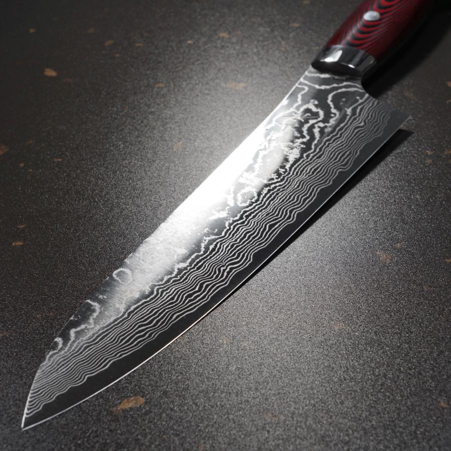 包丁 牛刀 210mm ダマスカス ステンレス スーパーゴールド2 片山打刃物
