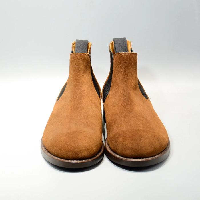 ウィールローブ　サイドゴアスエードブーツ　WHEELROBE ELASTIC SIDE BOOTS シューズ メンズ グッドイヤー 革靴 日本製の画像