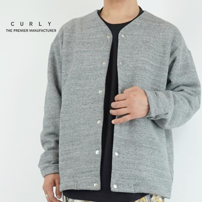 ✨未使用✨ CURLY カーリー　ノーカラー　ジャケット　カーディガン　Lサイズ CURLY (カーリー) SNAP-BUTTON CARDIGAN -french terry- / スナップ