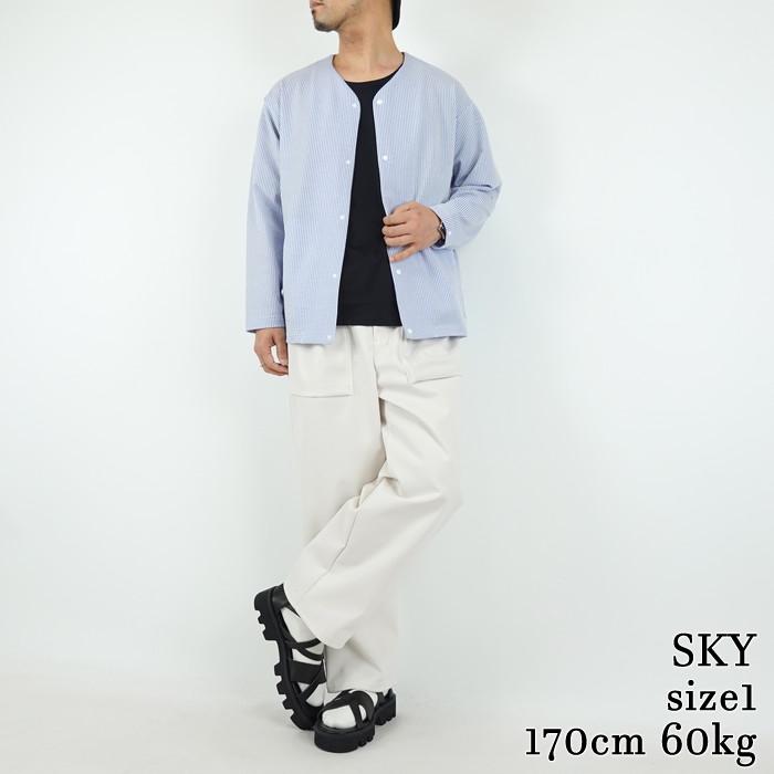 Curly（カーリー） シアサッカースナップボタンカーディガン