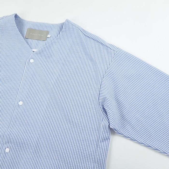 Curly（カーリー） シアサッカースナップボタンカーディガン