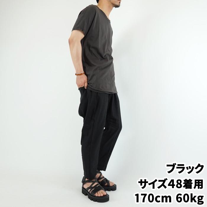 リネアル Wir Linea リネンレーヨンエラスタンサルエルドレスパンツ 