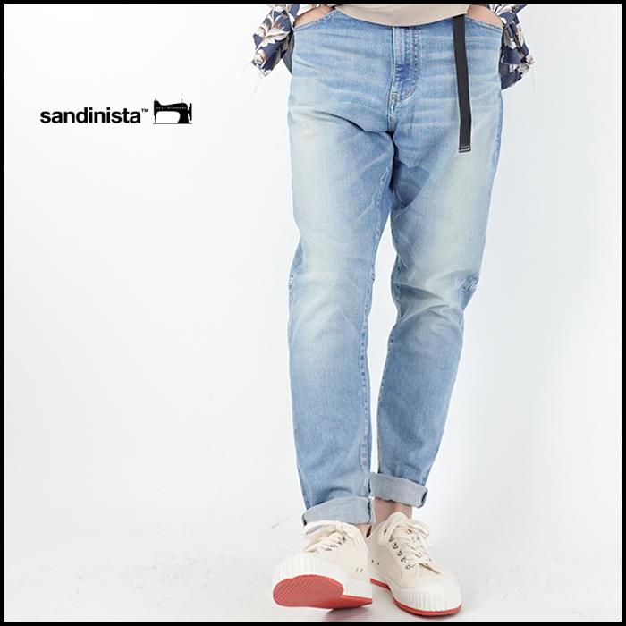 サンディニスタ テーパードダメージデニムパンツ SANDINISTA B.C.