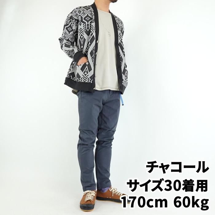 SANDINISTA テーパード　ブラックパンツ SMALL Sandinista（サンディニスタ） ストレッチスリムテーパードチノパン