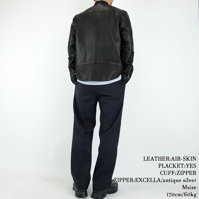 クァドルオーダーシステムシングルレザージャケット リバーメグロ  Liver megro CUDDLE ORDER SYSTEM leather jacketの画像