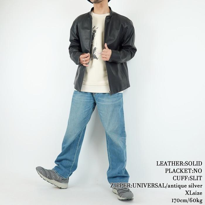 クァドルオーダーシステムシングルレザージャケット リバーメグロ  Liver megro CUDDLE ORDER SYSTEM leather jacketの画像