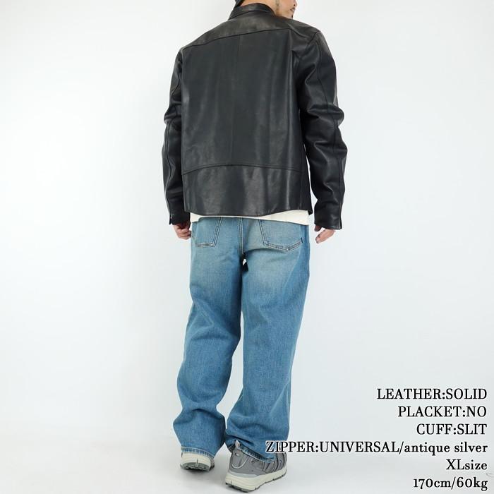 クァドルオーダーシステムシングルレザージャケット リバーメグロ  Liver megro CUDDLE ORDER SYSTEM leather jacketの画像