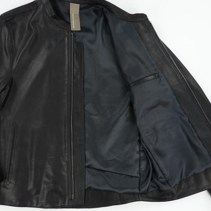クァドルオーダーシステムシングルレザージャケット リバーメグロ  Liver megro CUDDLE ORDER SYSTEM leather jacketの画像