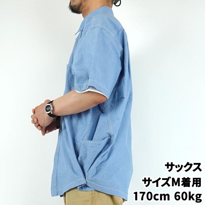 ハーフスリーブダンガリーシャツ ガレージグリーンワークス garage green works HALF SLEEVE DUNGAREE SHIRT｜discovery2008｜15