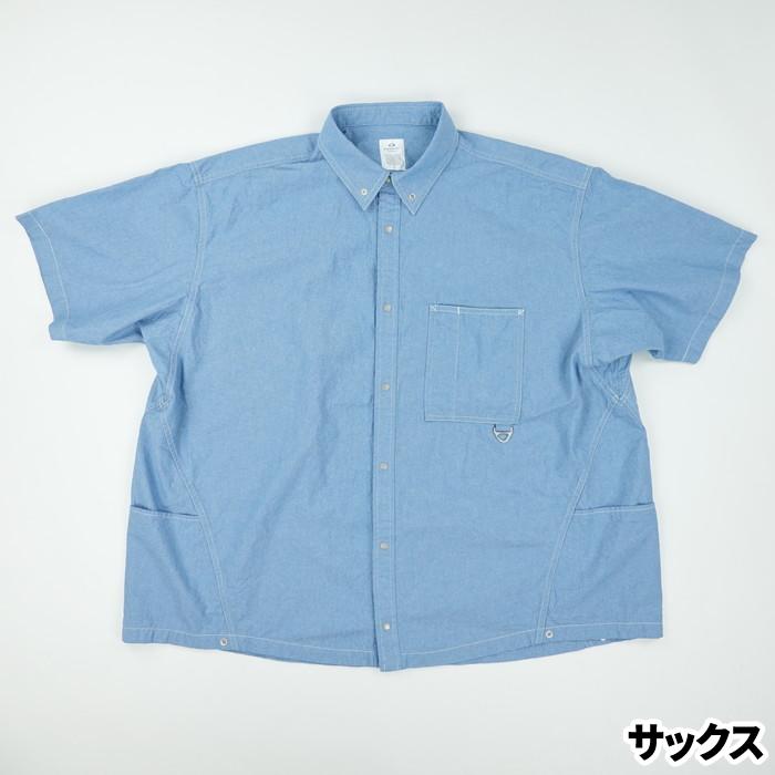 ハーフスリーブダンガリーシャツ ガレージグリーンワークス garage green works HALF SLEEVE DUNGAREE SHIRT｜discovery2008｜02