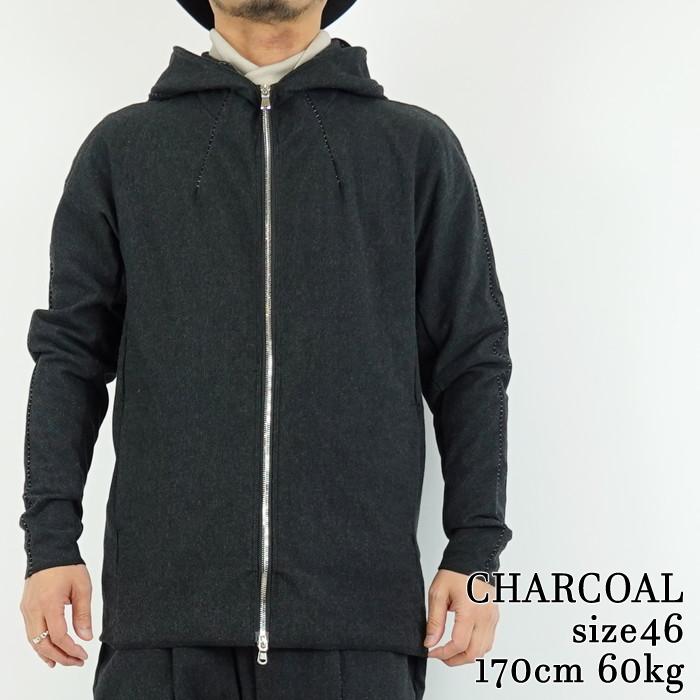 リネアル Wir Linea ニットメルトンジップフーディー Protean knit melton Inorganic DRESS ZIP HOODIE 「Nicht mehr」_13
