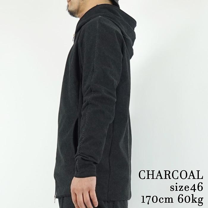 リネアル Wir Linea ニットメルトンジップフーディー Protean knit melton Inorganic DRESS ZIP HOODIE 「Nicht mehr」_14