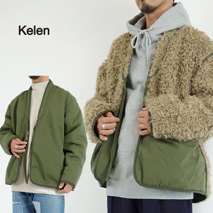kelen ケレン 2wayリバーシブルエコムートンコート グレー Sサイズ 組曲 【リバーシブル】エコムートン コート （グレー系） -靴