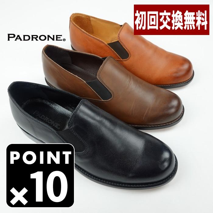 【未使用品】 PADRONE パドローネ サイドゴアシューズ スリッポン 43 And A（アンドエー） ビジネスシューズ PADRONE パドローネ / BL SIDE