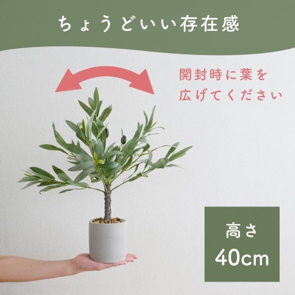 観葉植物 フェイクグリーン オリーブ 40cm リアル 鉢付き おしゃれ