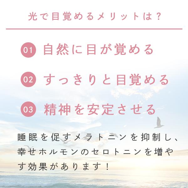 目覚まし時計 光 振動 音 「テレビで紹介」 HIKARIDE 光目覚まし時計 おしゃれ 光る こども 子供 大音量 ヒカリデ｜dish｜07